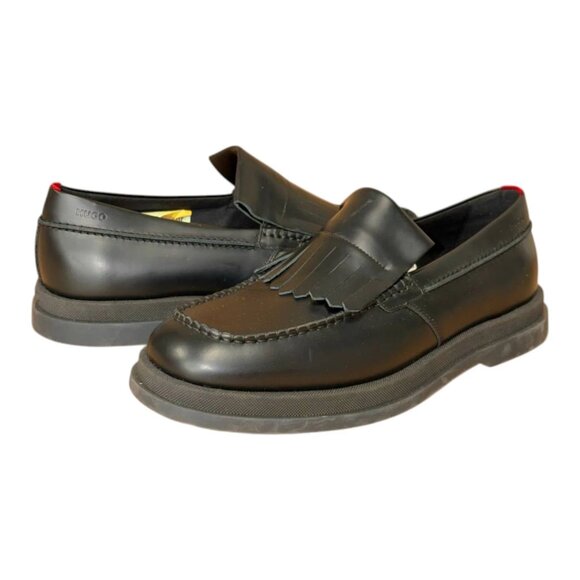 HUGO Chaol Mocc Men's Loafers Black Leather Slip-On US 9 (UK 8 EU 42) MSRP $232 - Picture 4 of 4